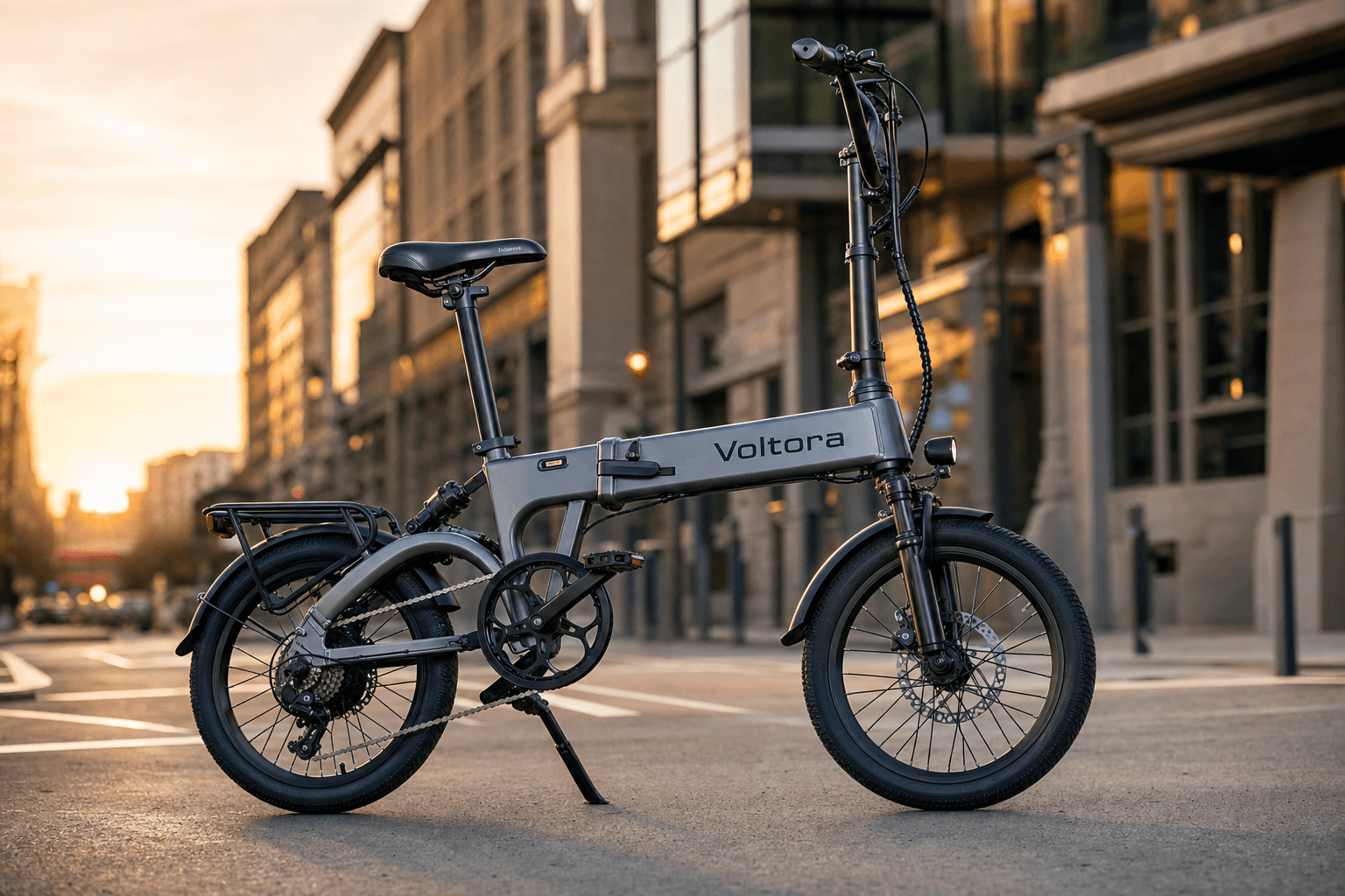 Voltora electric bike in an urban setting